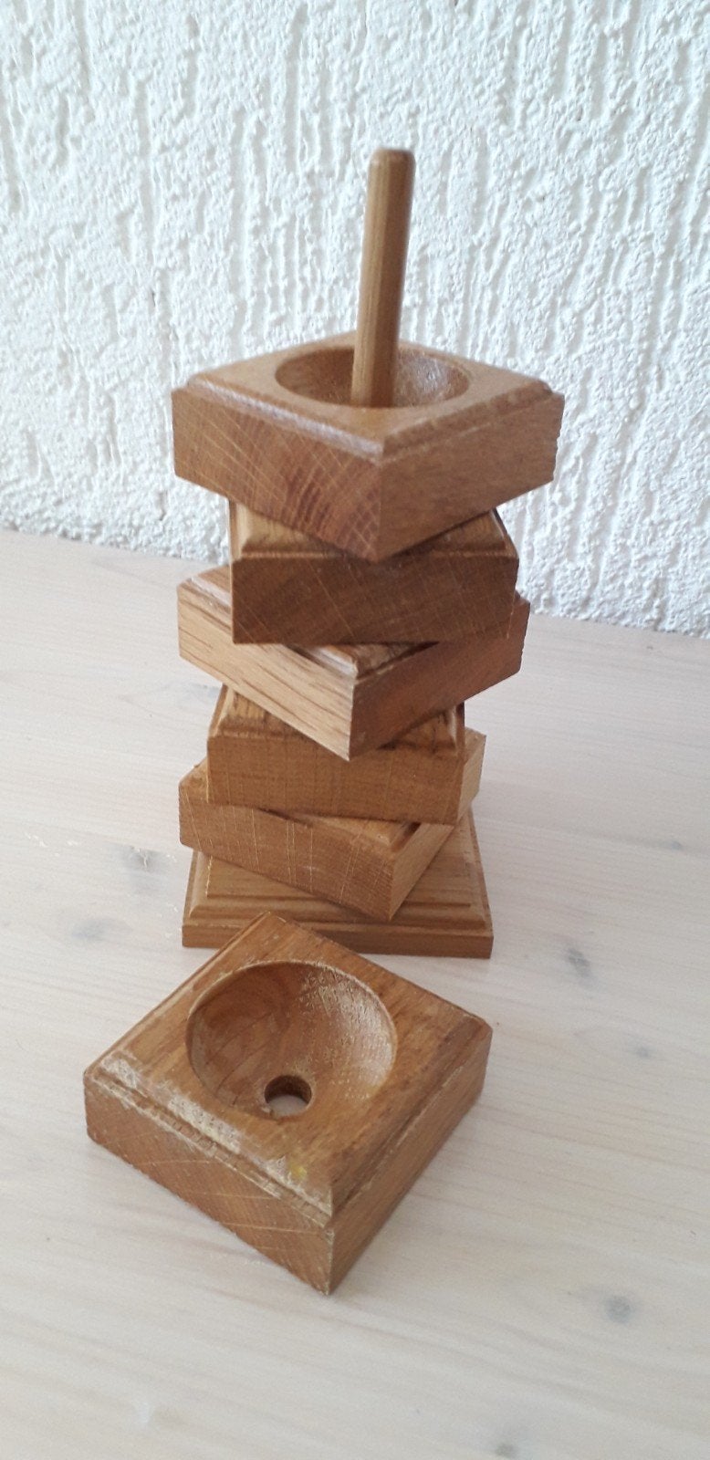 Vintage eierdopjes set, Ophalen of Verzenden, Zo goed als nieuw, Hout, Overige merken