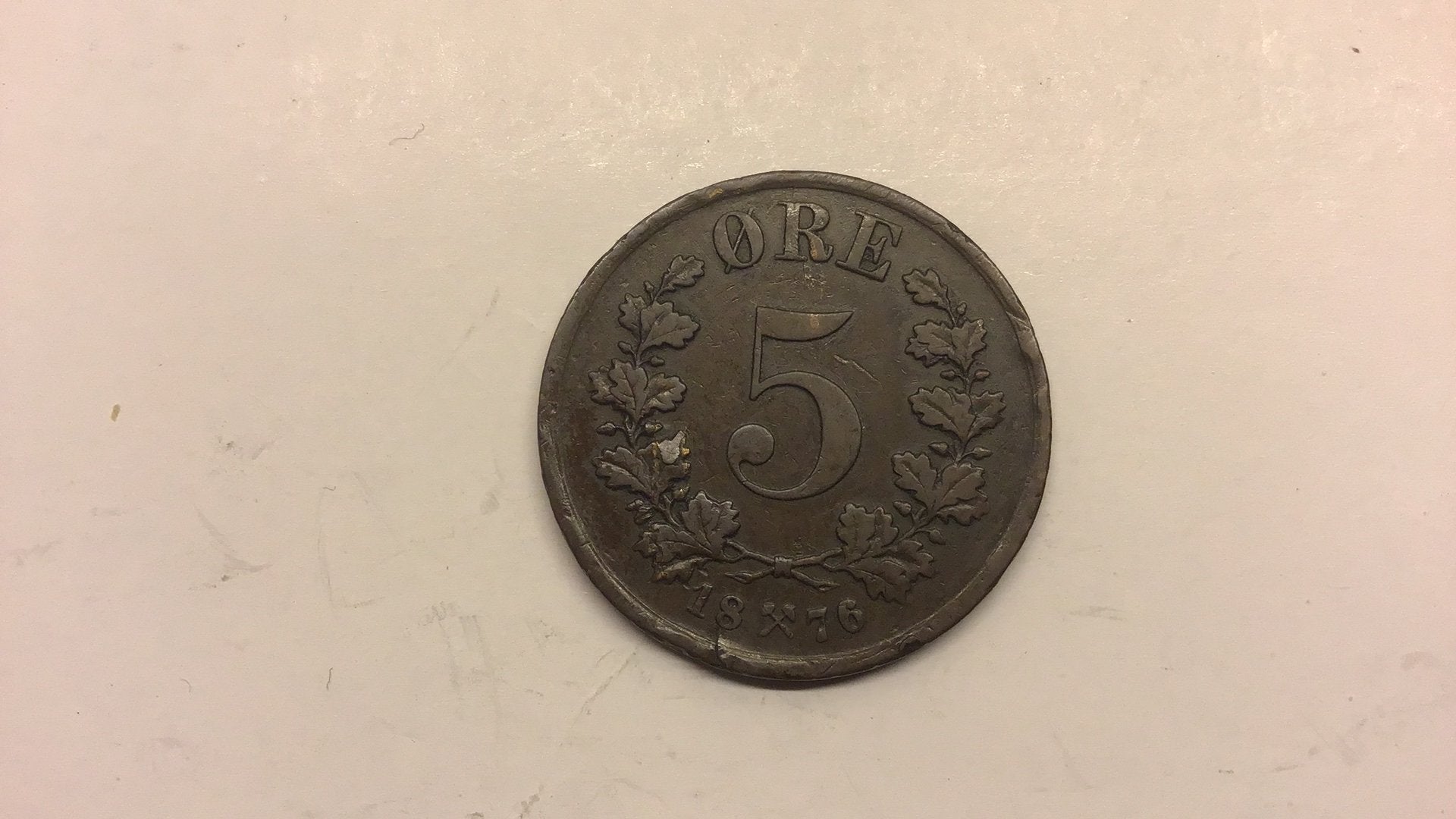 Noorwegen 5 ore 1876., Ophalen of Verzenden