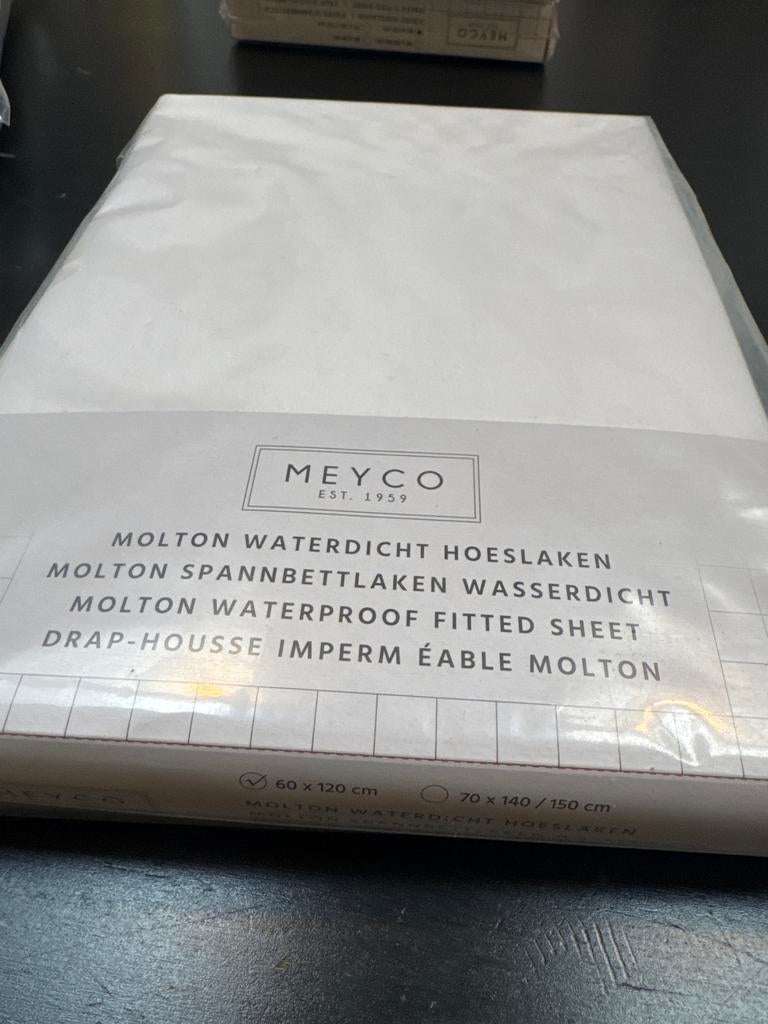 Meyco Molton Hoeslaken 60x120cm - Nieuw, Ophalen of Verzenden, Nieuw, Overige maten, Hoeslaken of Sloop