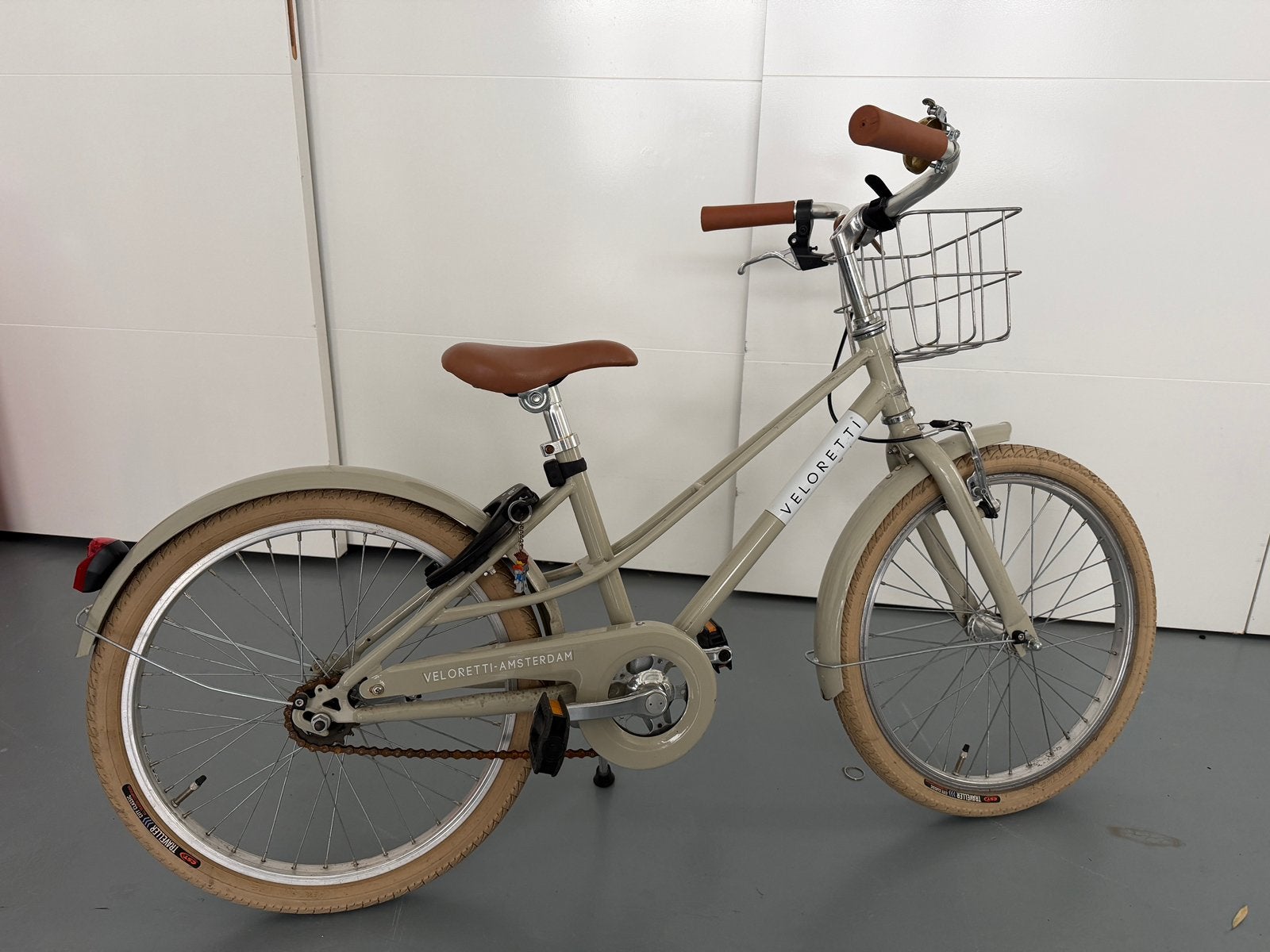 Veloretti fiets junior beige (Pebble Grey), Ophalen, Terugtraprem, Staal, Zo goed als nieuw