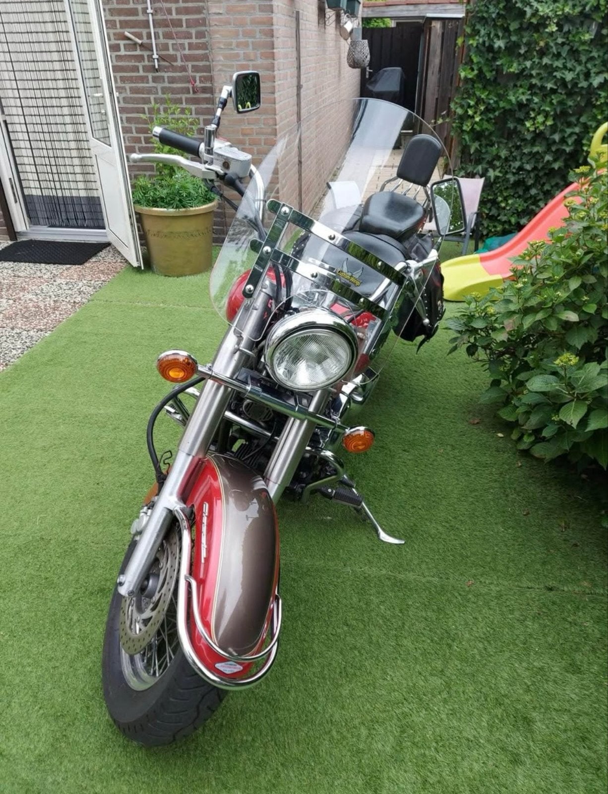 Yamaha Dragstar 650 Classic - Chopper met windscherm, 2 cilinders, Gebruikt, Particulier, Meer dan 35 kW