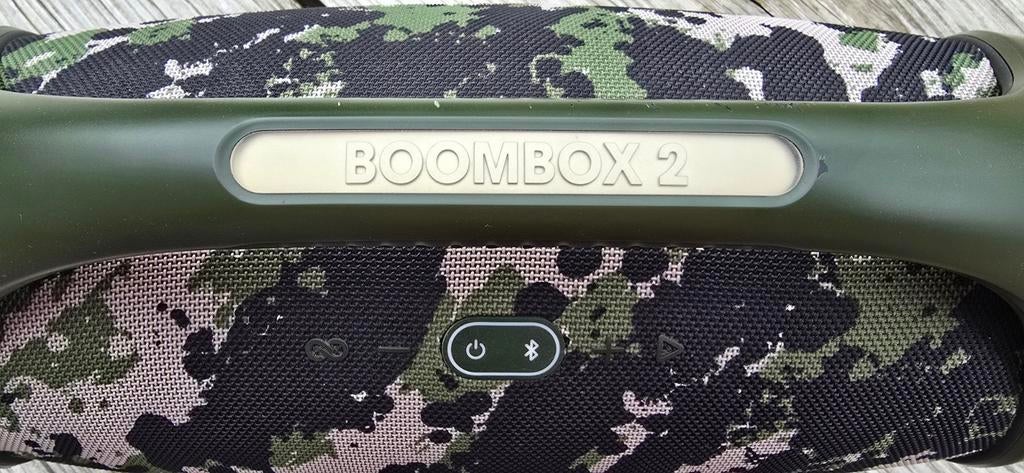 JBL Boombox 2 Camouflage met draagtas en oplader, Ophalen, Gebruikt, JBL, Overige typen