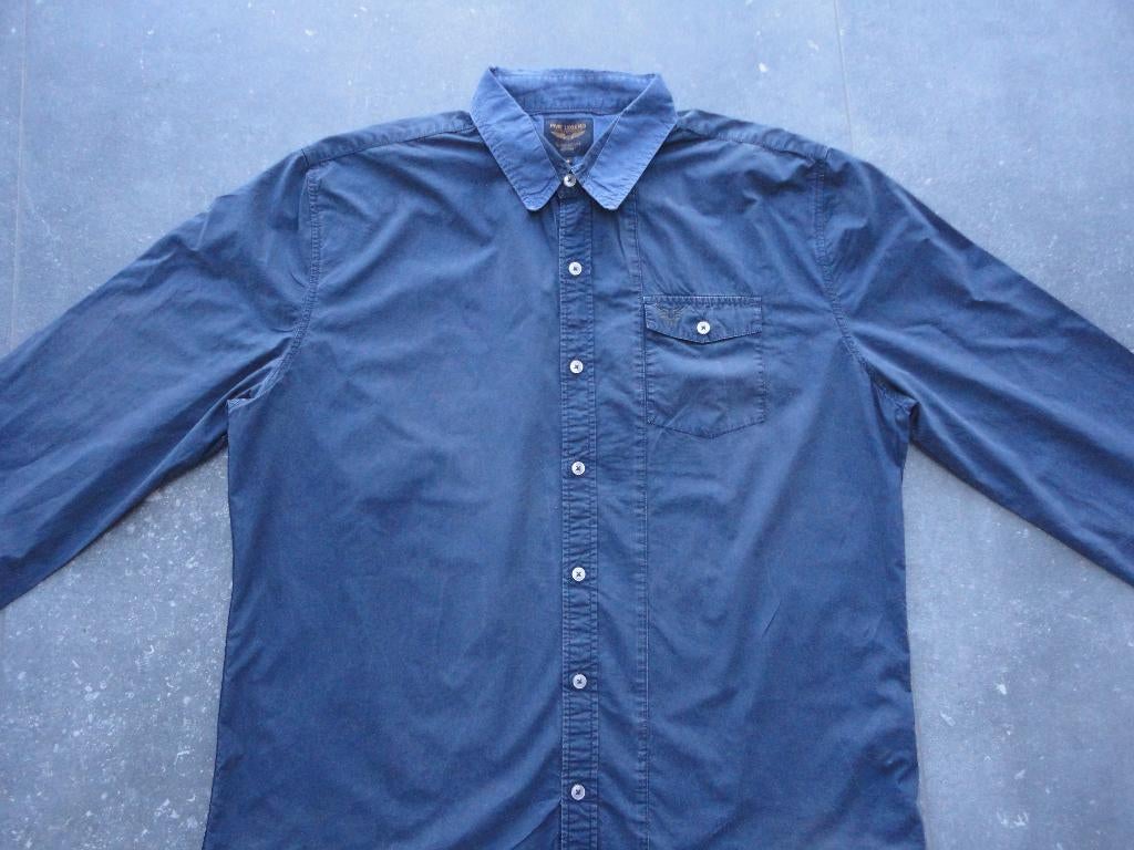 Donkerblauw overhemd van PME LEGEND maat XXL, Blauw, Ophalen of Verzenden, Zo goed als nieuw, Overige halswijdtes