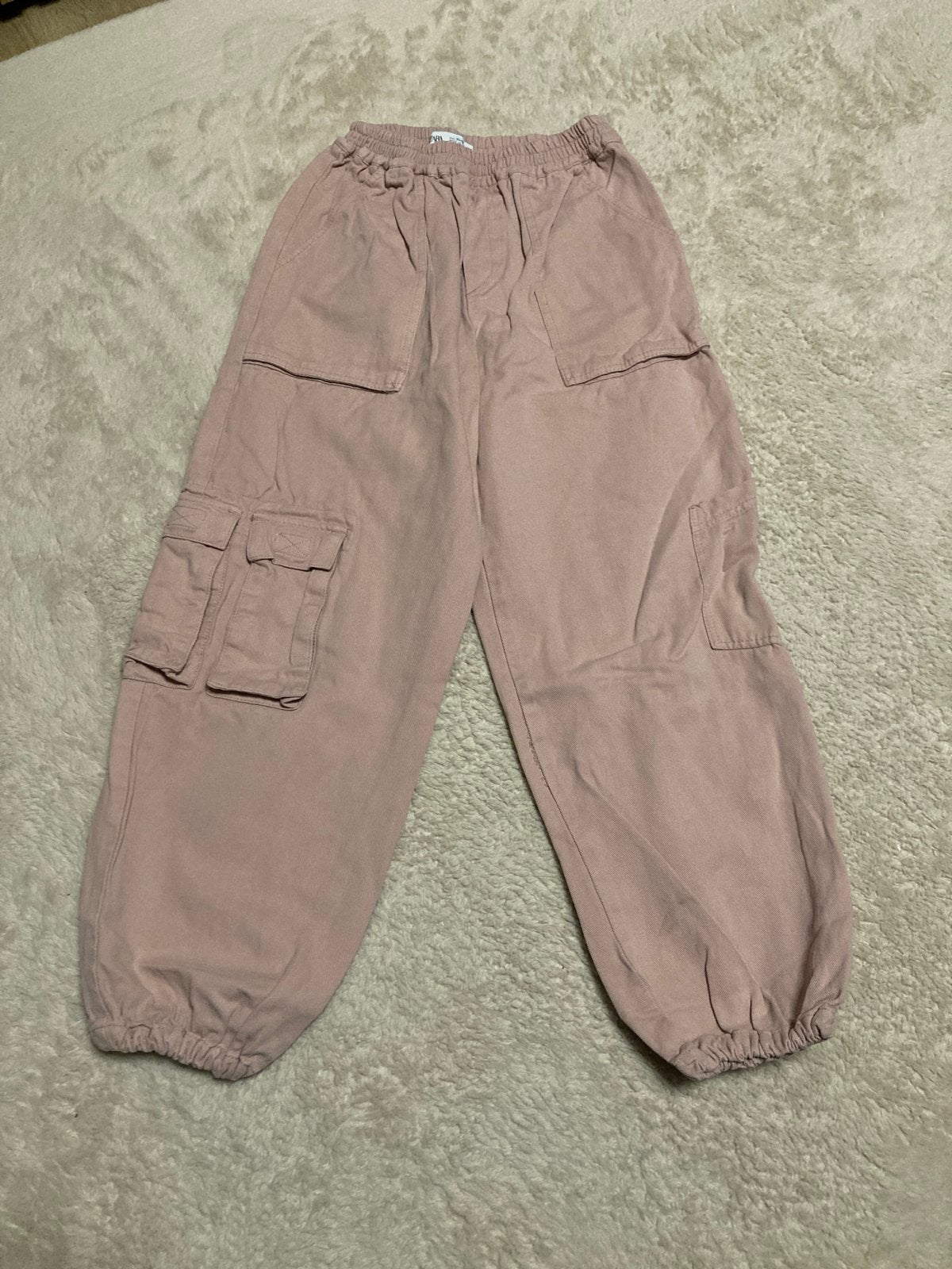 Zara Cargo Broek Roze Maat 152 (11-12 jaar), Kinderen en Baby's, Ophalen, Gebruikt, Meisje, Broek