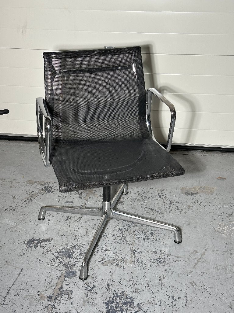 ICF EA 108 Aluminium Chair – Zwart Netweave – Chroom, Ophalen, Gebruikt, Zwart, Bureaustoel