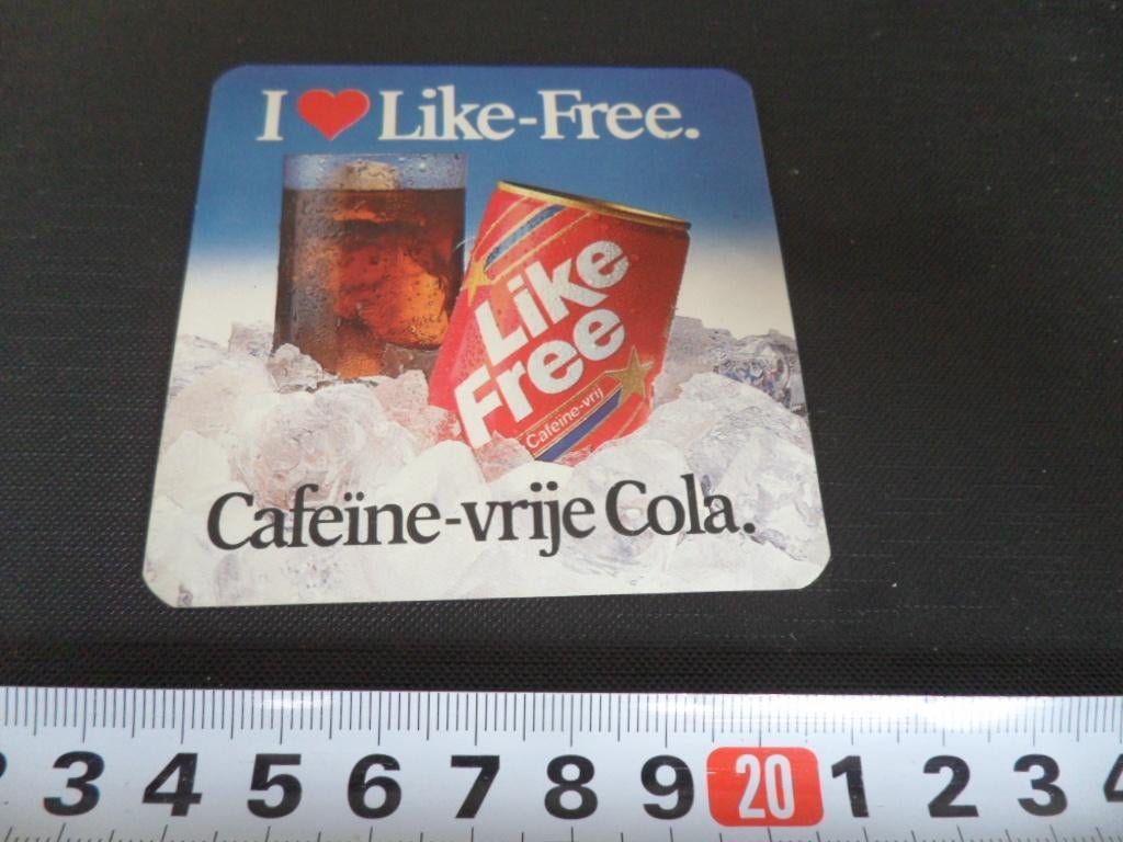 sticker frisdrank - I like free cafeïne-vrije cola *, Ophalen, Zo goed als nieuw