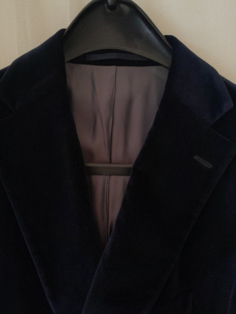 Colbert Donkerblauw Glanzend, Ophalen of Verzenden, Zo goed als nieuw, Maat 48/50 (M), Blauw