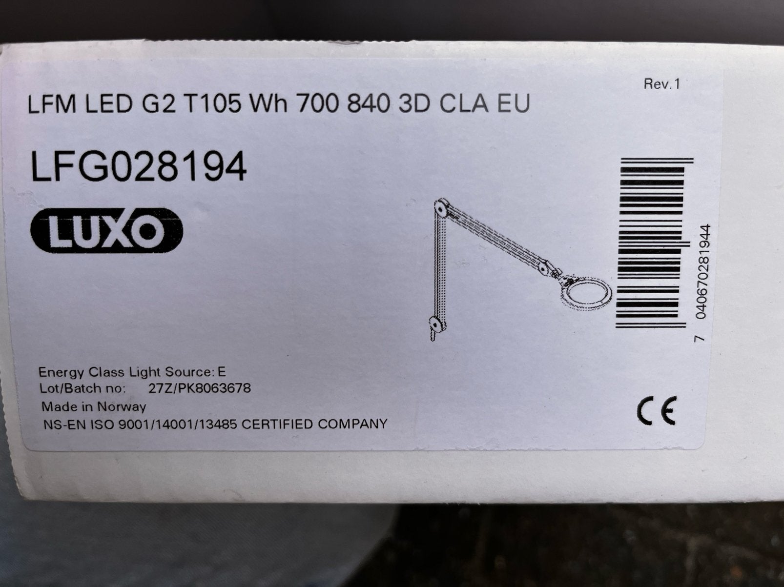 Luxo lfm led g2. Professionele loeplamp. Loep lamp loupe, Ophalen of Verzenden, Zo goed als nieuw, Loeplamp