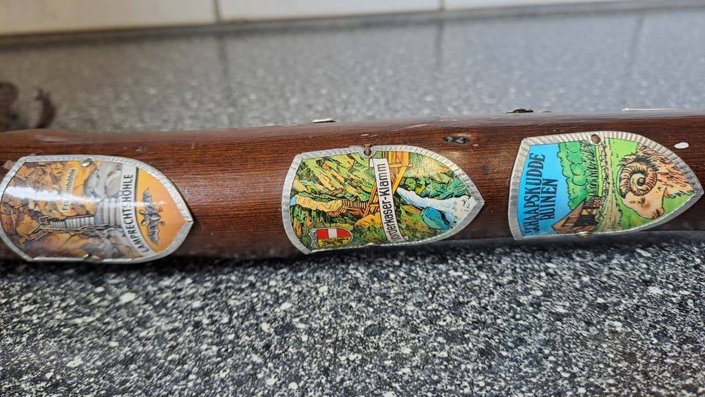 Vintage houten wandelstok, Diversen, Onbekend, Ophalen of Verzenden, Zo goed als nieuw, Onbekend