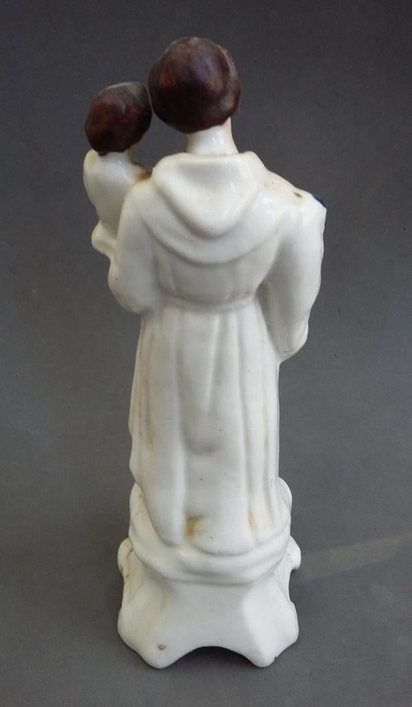 Om 1850 Porseleinen Heilige Sint Antonius met Kind Beeld, Ophalen of Verzenden