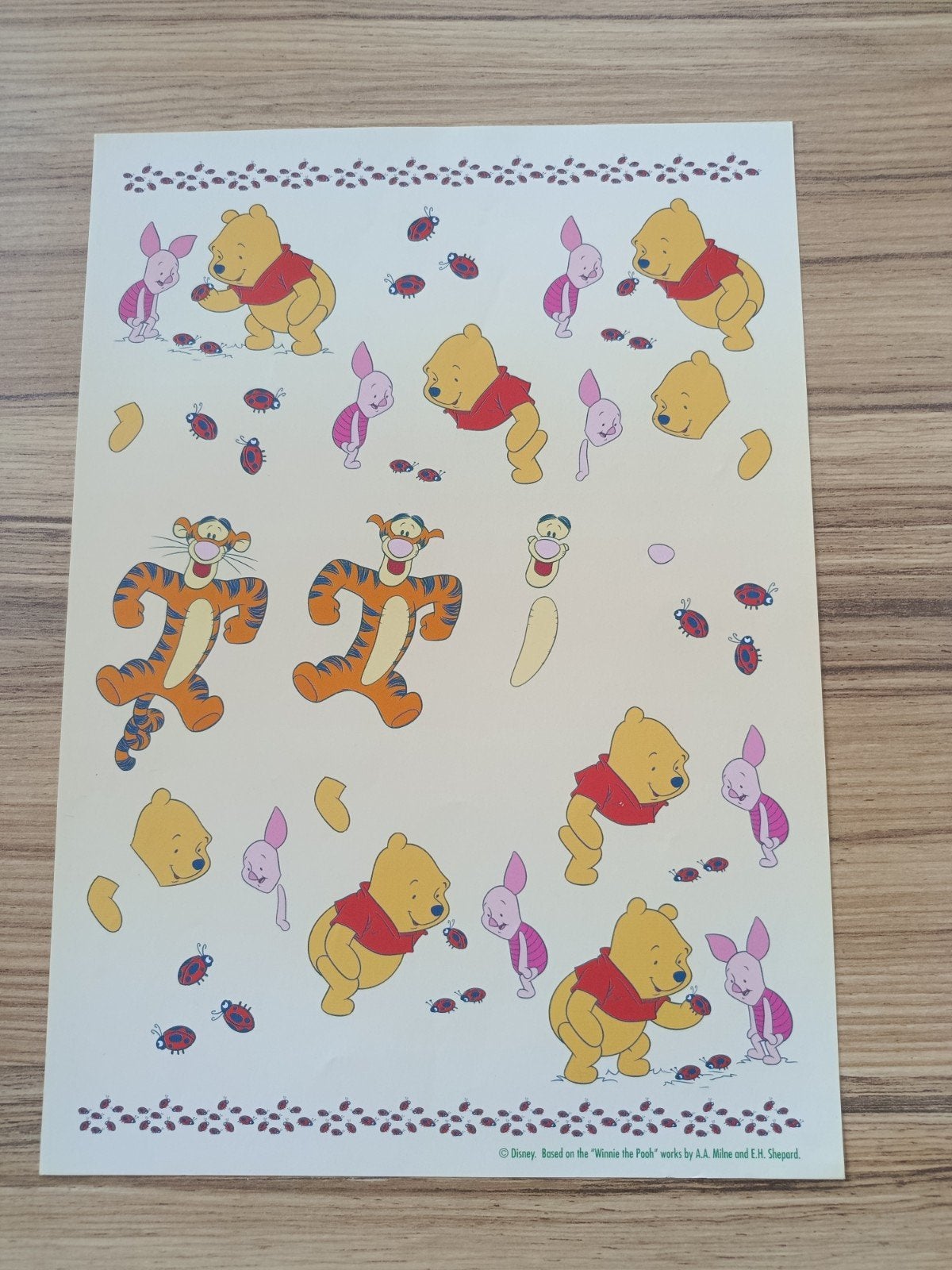 Winnie the pooh, knorretje, tijgertje, Knipvellen,, Ophalen of Verzenden, Nieuw, Overige thema's, Knipvel