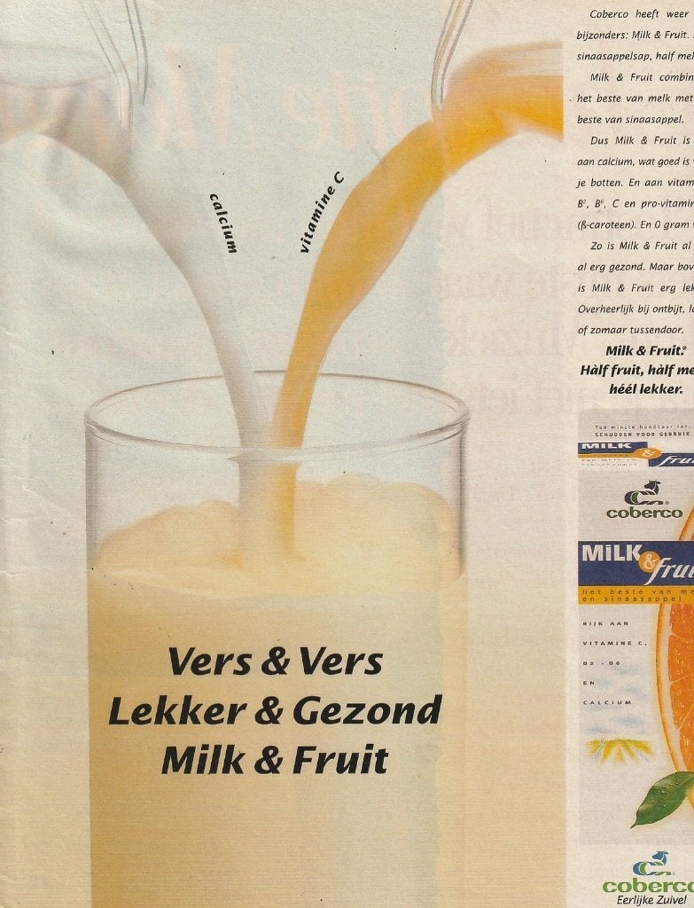 Retro reclame 1997 Coberco zuivel vers en vers, Verzamelen, Verzenden, Overige typen