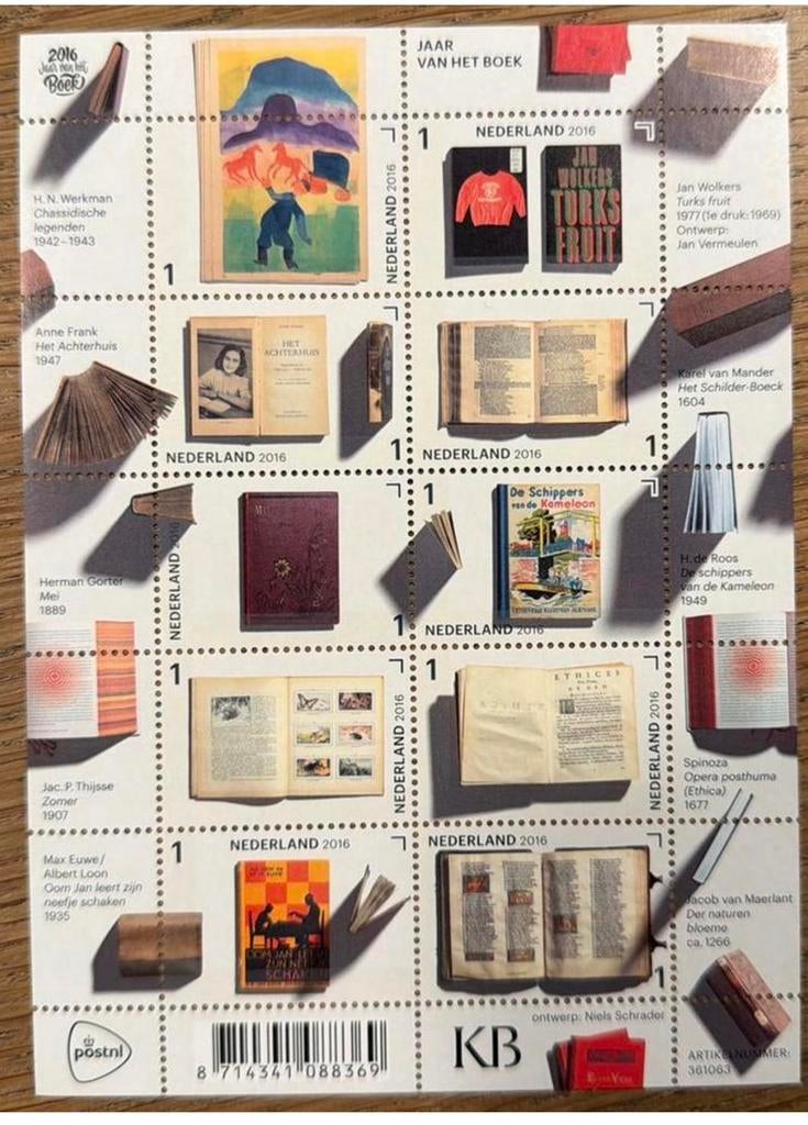 Postzegels pf. Jaar van het boek. 2016, Ophalen of Verzenden, Na 1940, Postfris