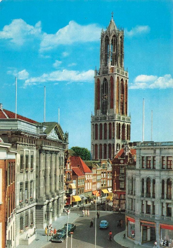 Utrecht, Stadhuis en Dom, Ophalen of Verzenden, 1960 tot 1980, Gelopen, Utrecht