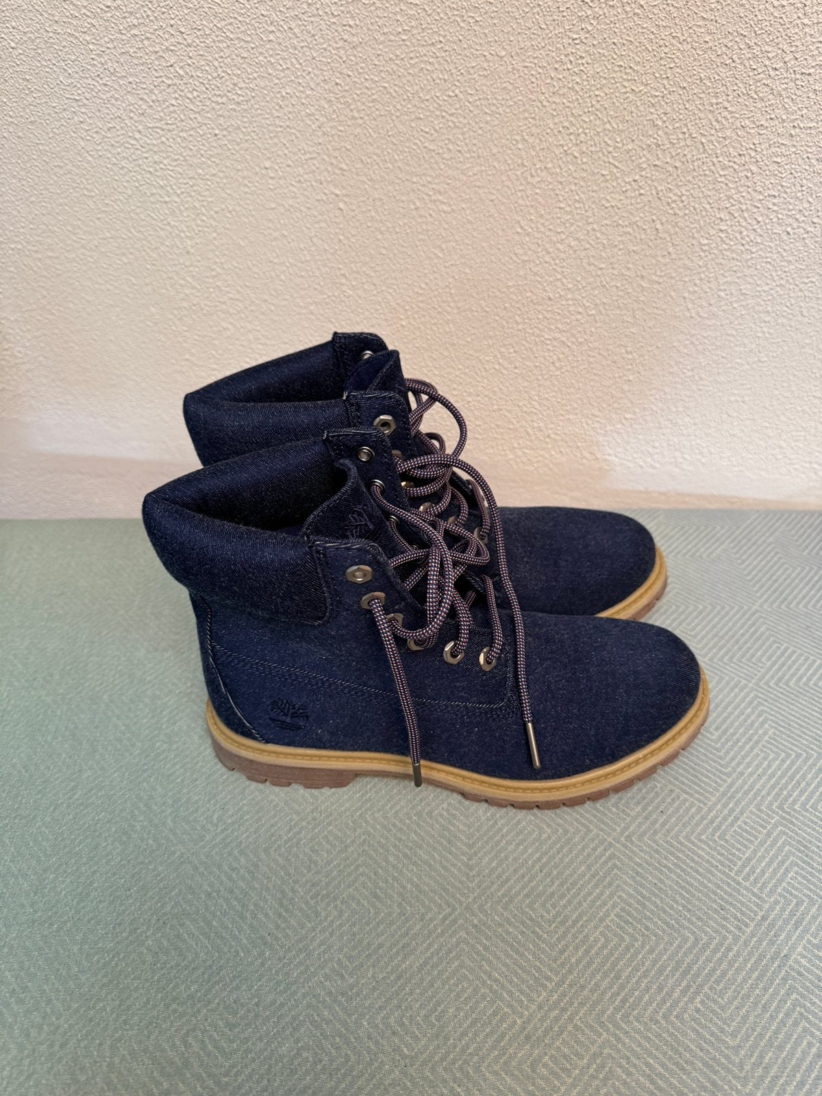 Timberland boots maat 39,5, Ophalen of Verzenden, Zo goed als nieuw, Blauw, Overige typen