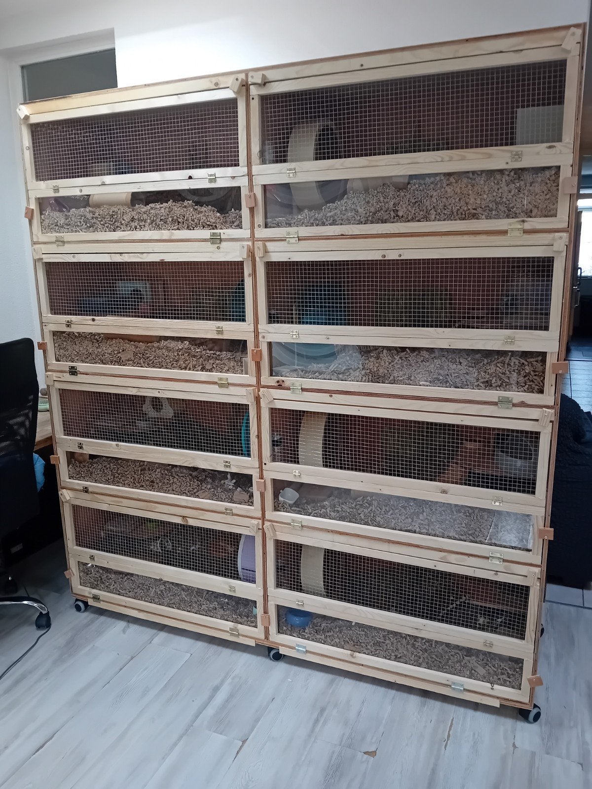 Mooie hamsterflat voor 8 hamsters !, Dieren en Toebehoren, Knaagdieren en Konijnen | Hokken en Kooien, Ophalen, 110 cm of meer