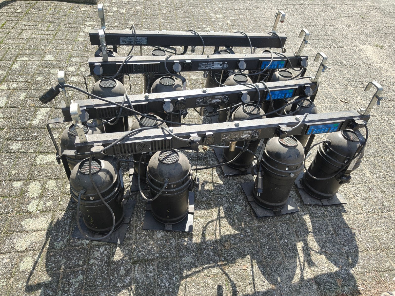 Set van 4 BTX T4 DMX Lichtbars met Par Cans, Ophalen, Gebruikt, Licht