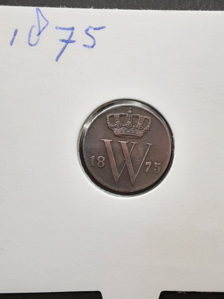 1/2 cent 1875 Koning Willem III, Verzenden, Koning Willem III, Overige waardes, Losse munt