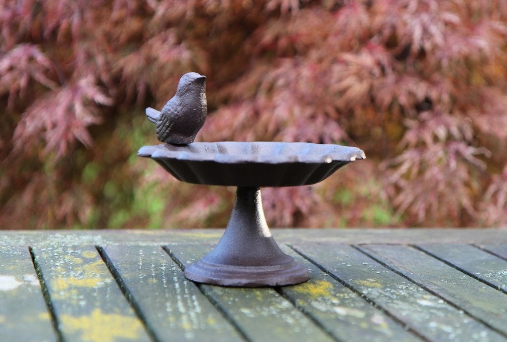 Gietijzeren vogelschaaltje op voet bruin FB164, Euregioweg 225 Enschede, Info@esschertdesign.nl, Nieuw, Ophalen of Verzenden