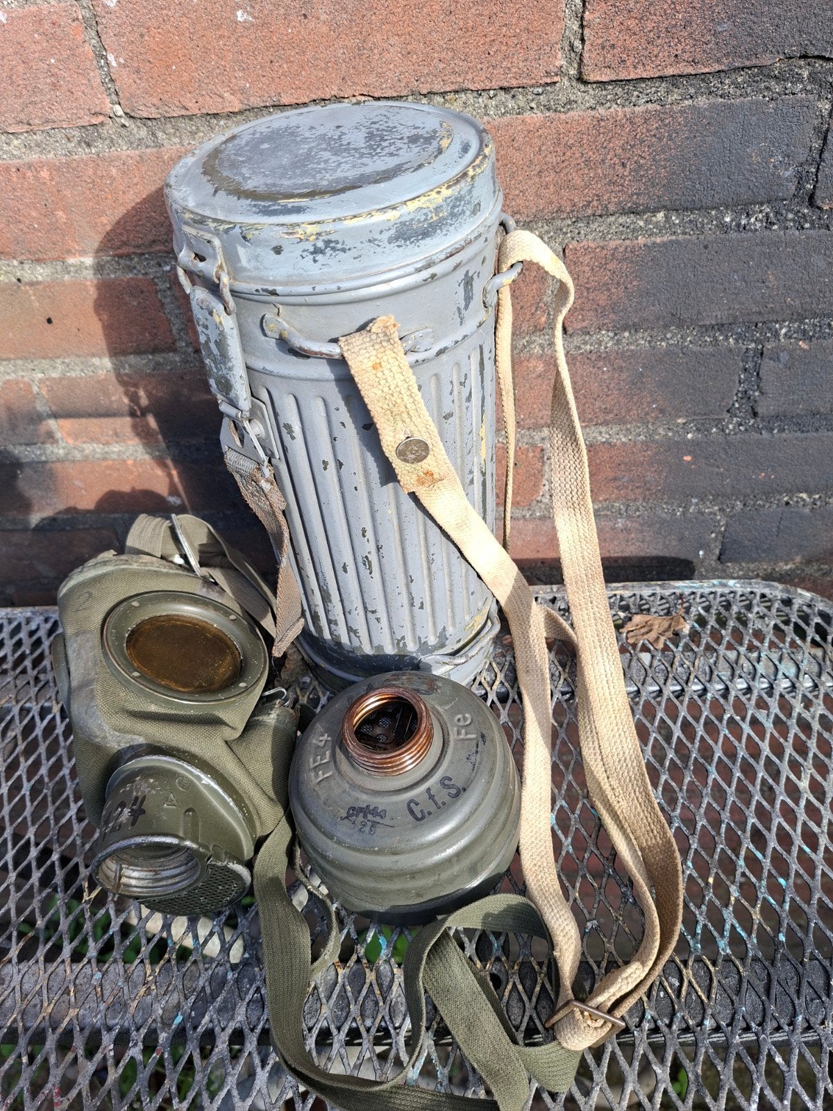 Duitse  gasmakerset camouflage, Verzamelen, Ophalen of Verzenden, Luchtmacht, Duitsland