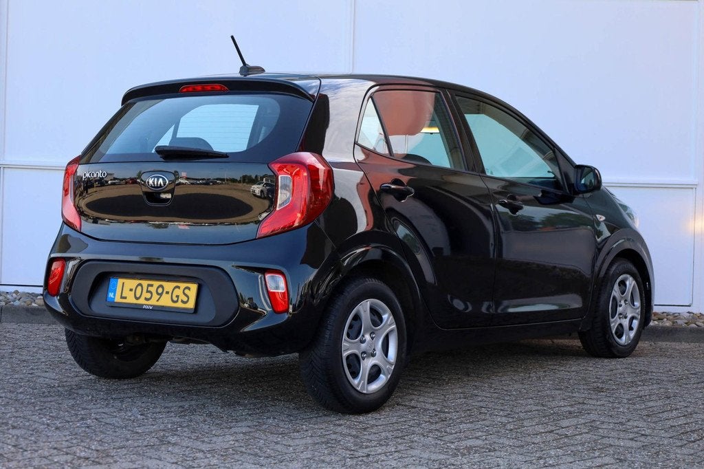 Kia Picanto 1.0 DPi 67pk ComfortLine | All-Season Banden | C, Auto's, Stof, Gebruikt, 4 stoelen, Zwart