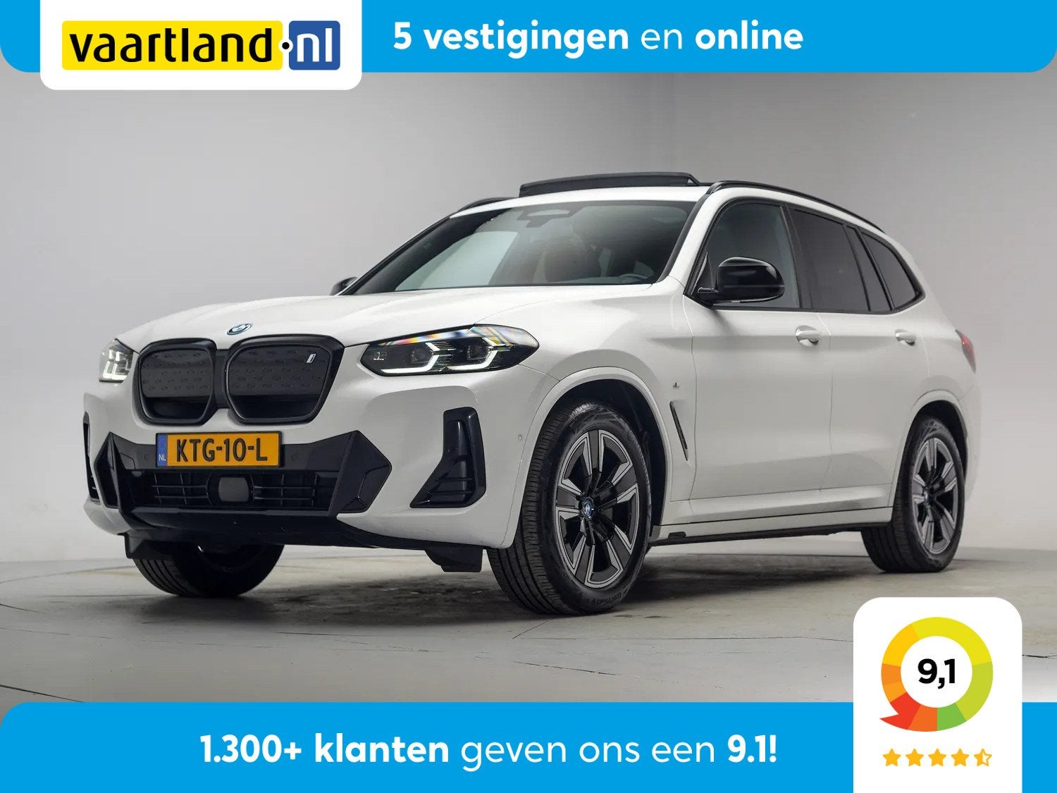 BMW iX3 80 kWh M Sport Shadow [ Panorama Leder ACC ], Auto's, Automaat, 0 cilinders, Gebruikt, 750 kg