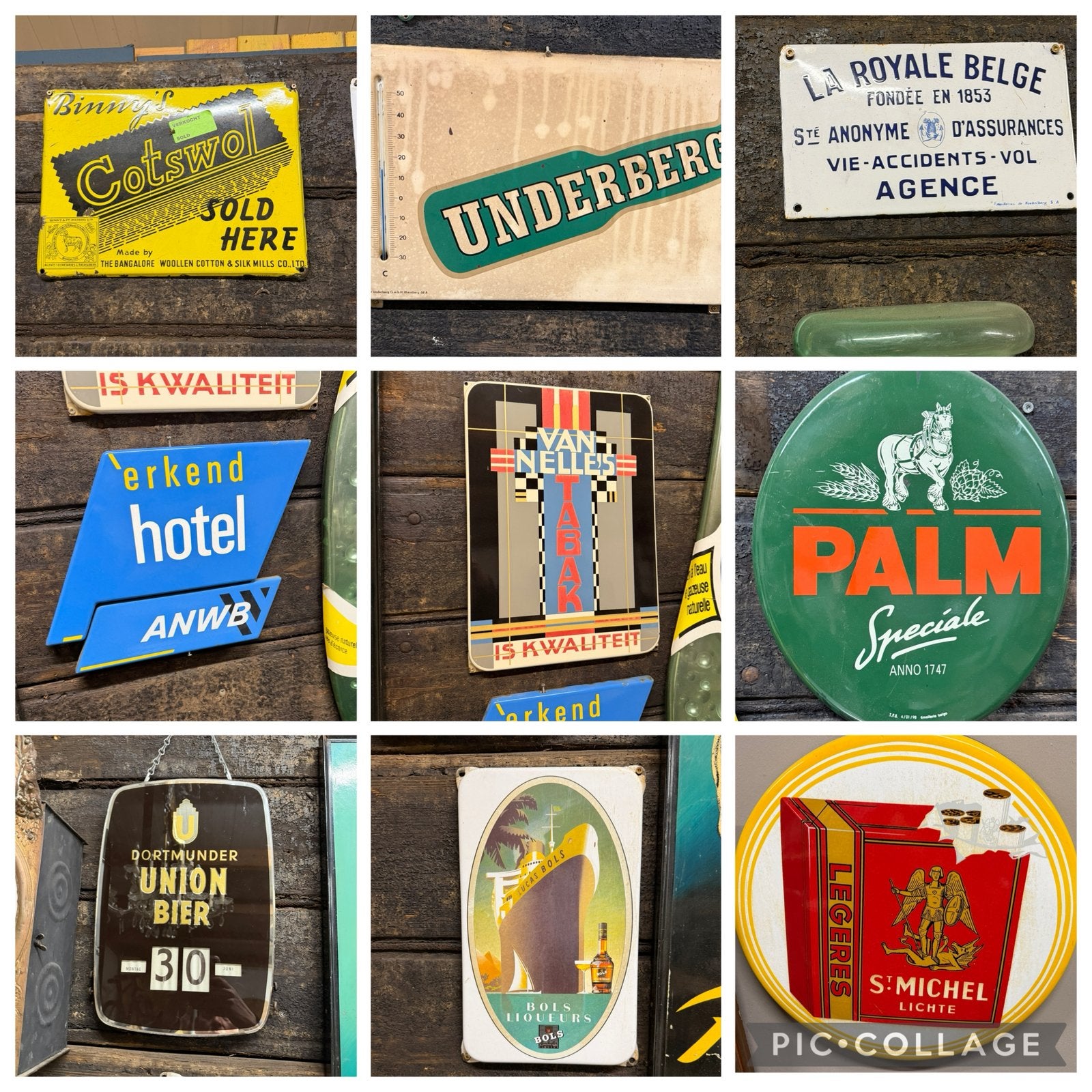 Diverse emaille reclameborden cafe mancave decoratie, Ophalen, M, Zo goed als nieuw, M