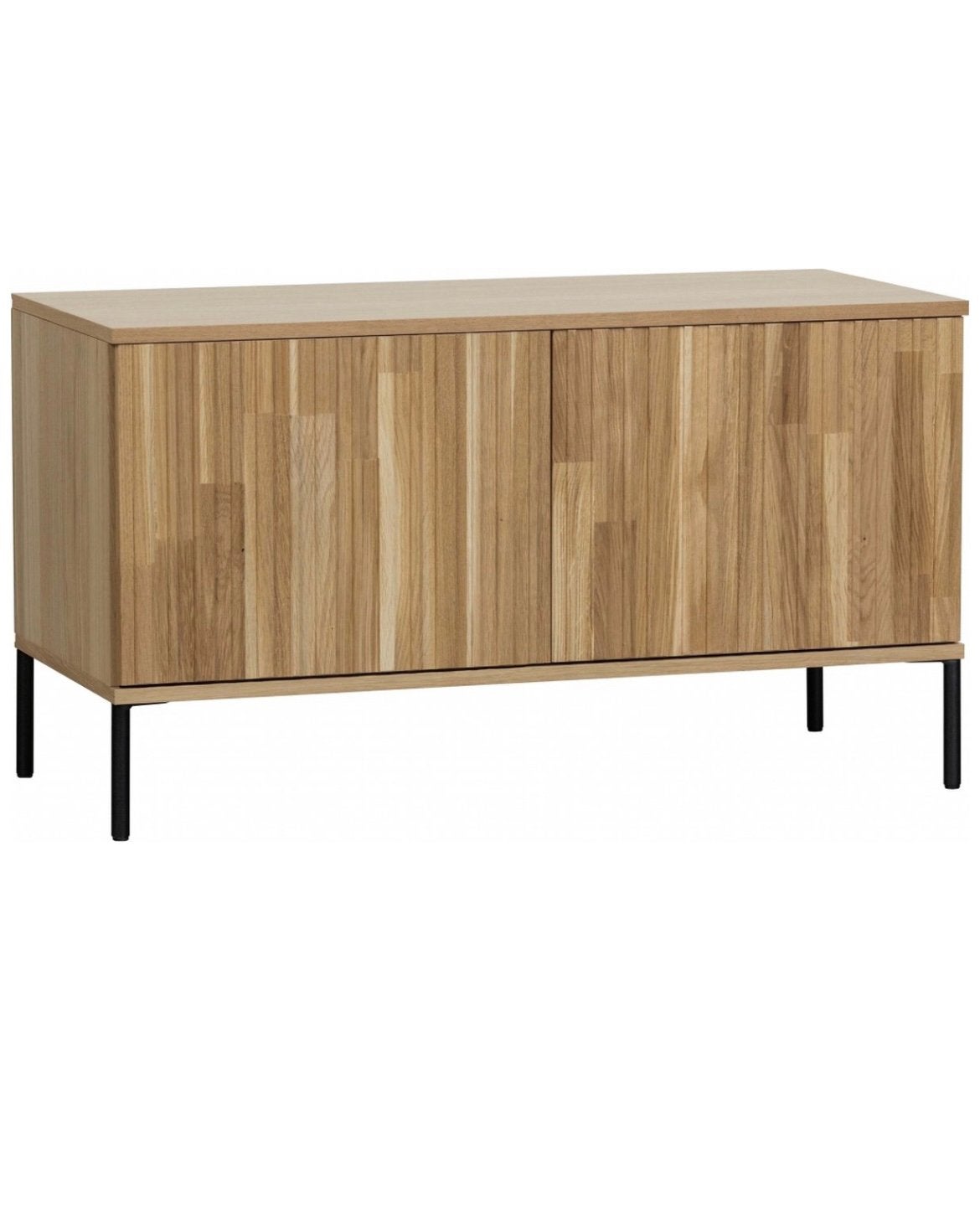 2x WOOOD New Gravure Tv Meubel - Eiken - Naturel - 56x100x44, Huis en Inrichting, Ophalen, Met deur(en), Eikenhout, 50 tot 100 cm