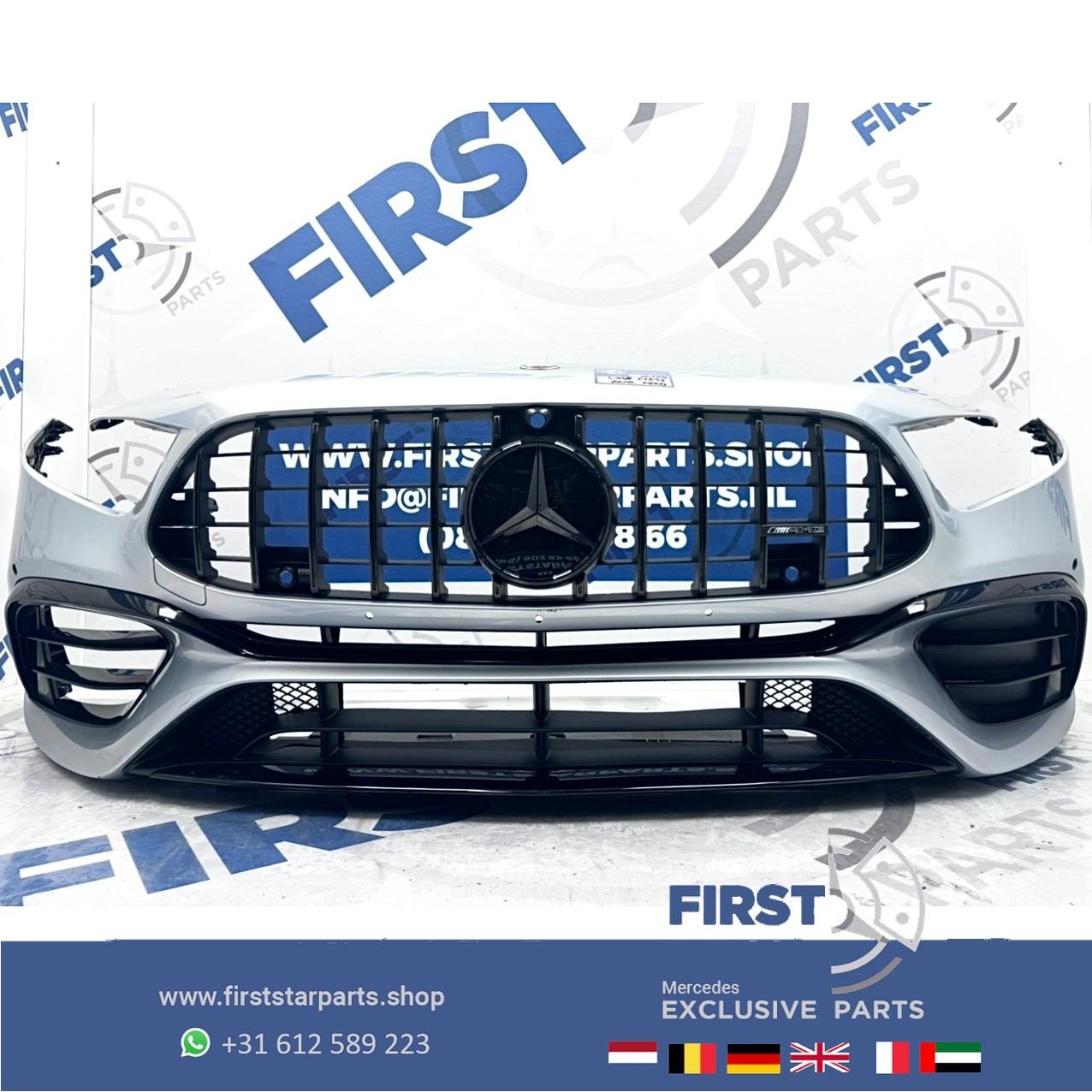 W177 A KLASSE 2025 A45 A45S AMG VOORBUMPER FACELIFT COMPLEET, Gebruikt, -, Voor, Ophalen of Verzenden