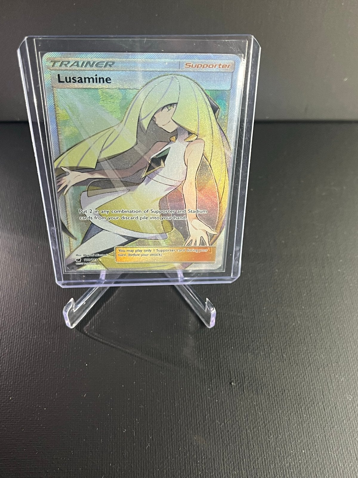 Pokémon TCG Lusamine Full Art Supporter Kaart, Ophalen of Verzenden, Zo goed als nieuw, Losse kaart, Foil