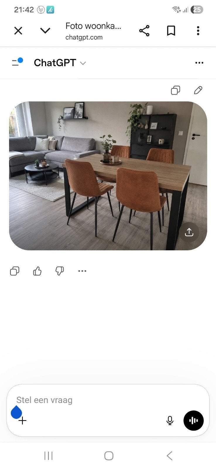 4 eetkamerstoelen, kleur cognac., Ophalen of Verzenden, Zo goed als nieuw, Bruin