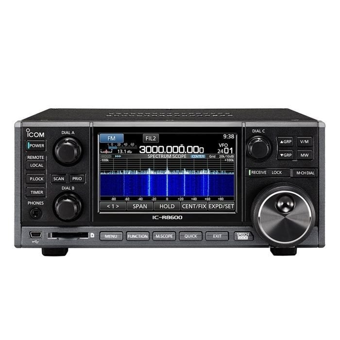 t.k icom r8600 ontvanger+AD-55NS + rs-r8600 software inr mog, Telecommunicatie, Ophalen, Zo goed als nieuw, Ontvanger