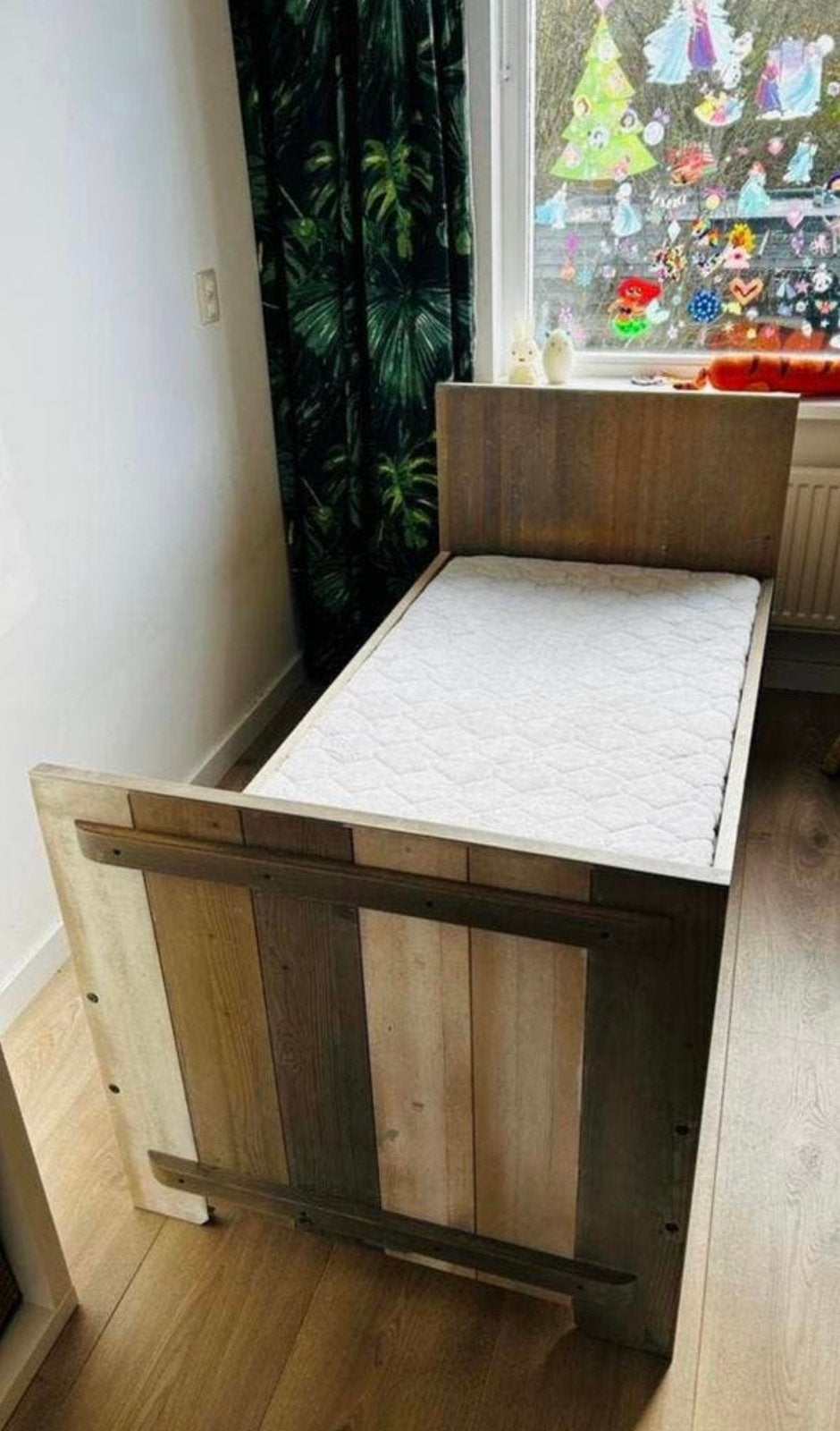 Mooi steigerhout kinderbed, 70 tot 85 cm, 140 tot 160 cm, Zo goed als nieuw, Ophalen
