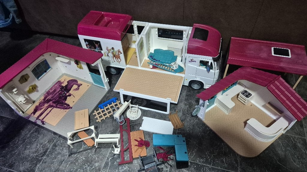Schleich vrachtwagen en extra sets, Ophalen of Verzenden, Gebruikt, Jongen of Meisje