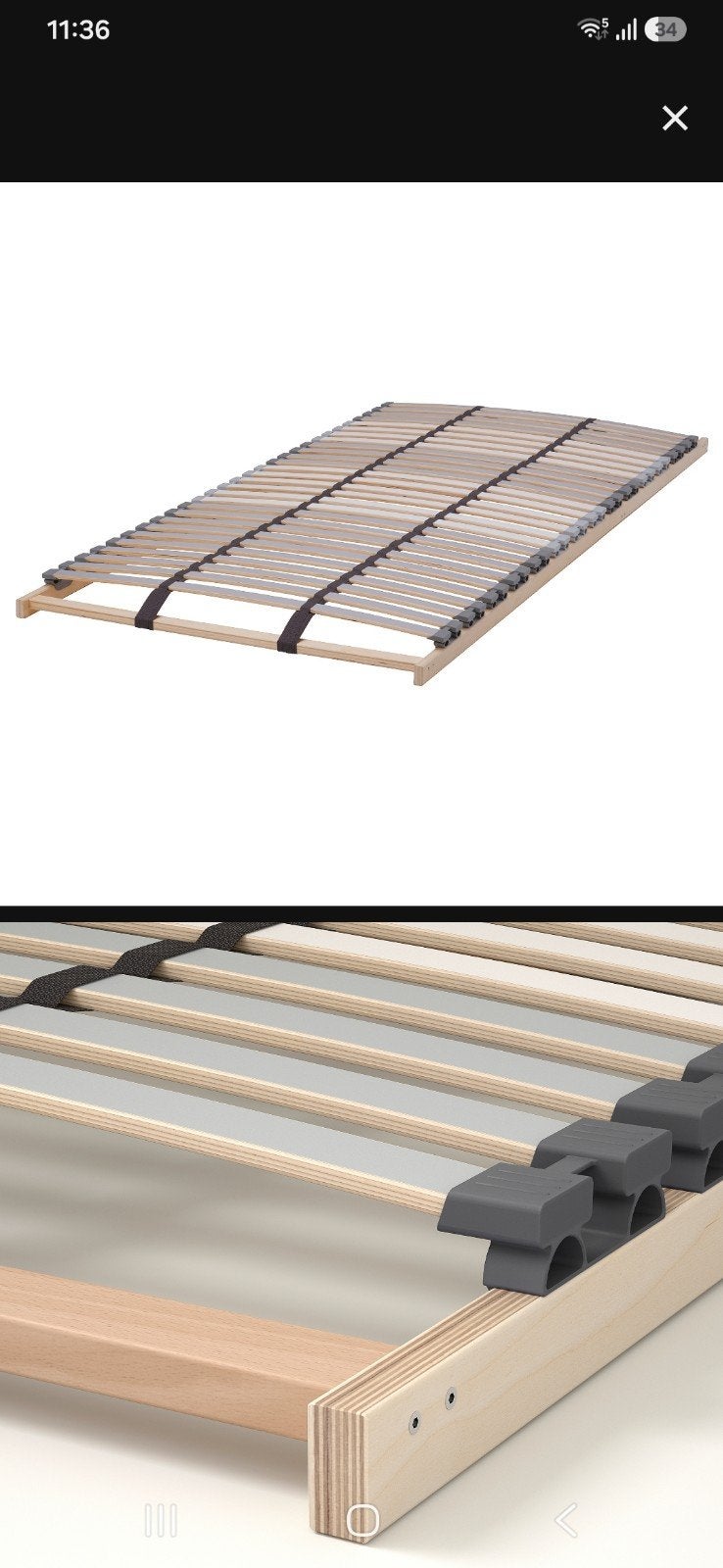 2 lattenbodems merk Lonset Ikea 80x200, Ophalen, Tweepersoons, 200 cm, 80 cm
