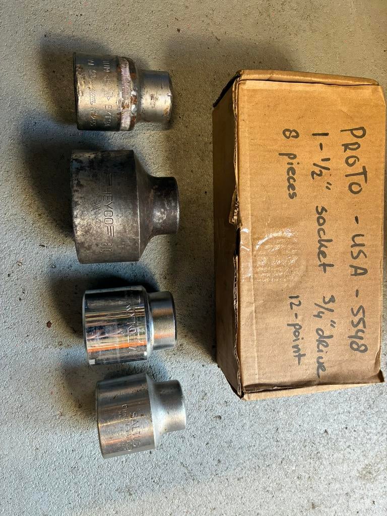 Diverse 3/4” doppen Proto-Usag-Heyco-Saltus-Mitoloy, Auto diversen, Autogereedschap, Zo goed als nieuw, Ophalen of Verzenden