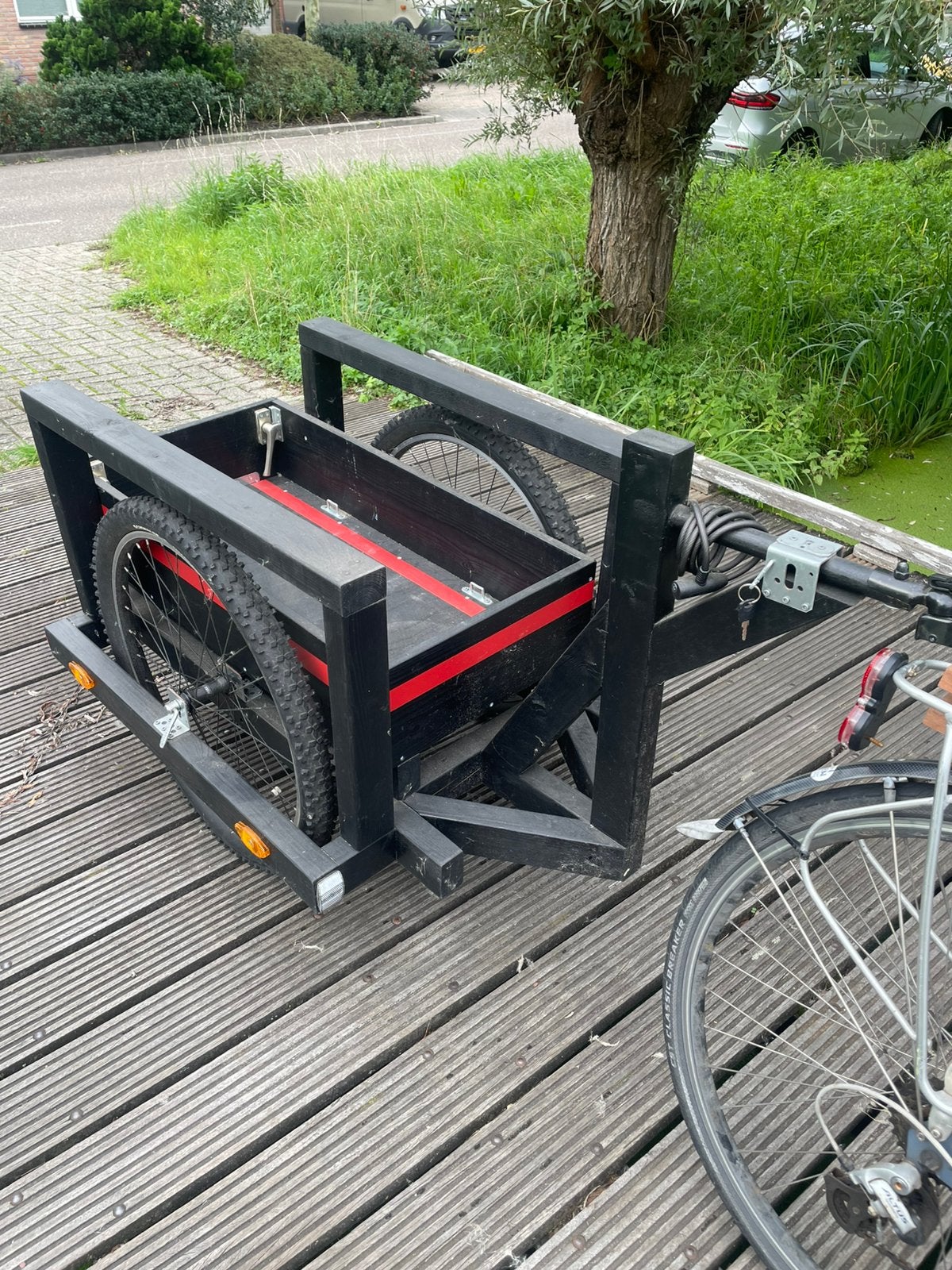 Universele fiets/scooter kar, Fietsen en Brommers, Ophalen, Zo goed als nieuw, Bagagekar, 80 kg of meer