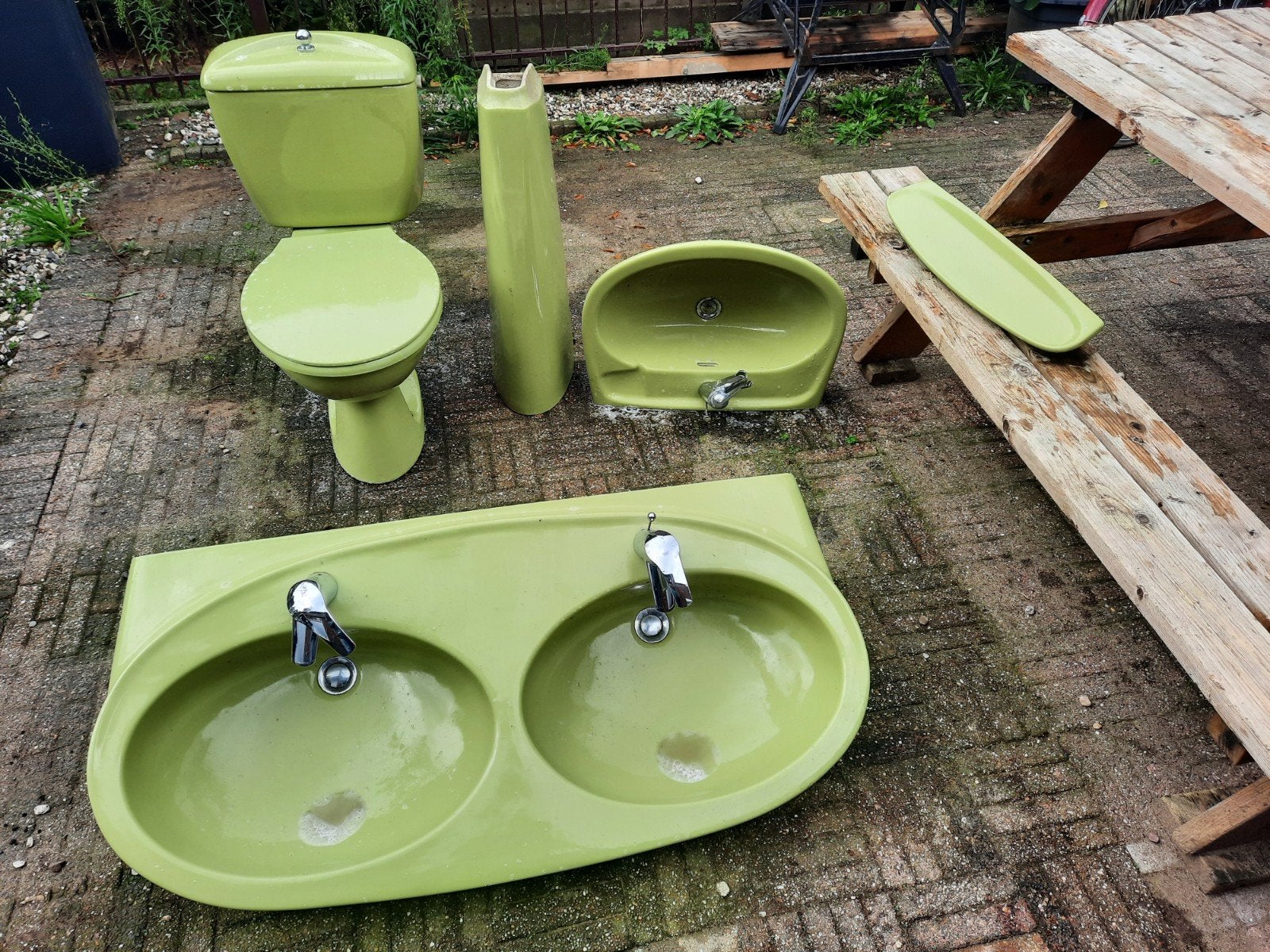 vintage badkamer wc pot sanitair jaren 70, Ophalen