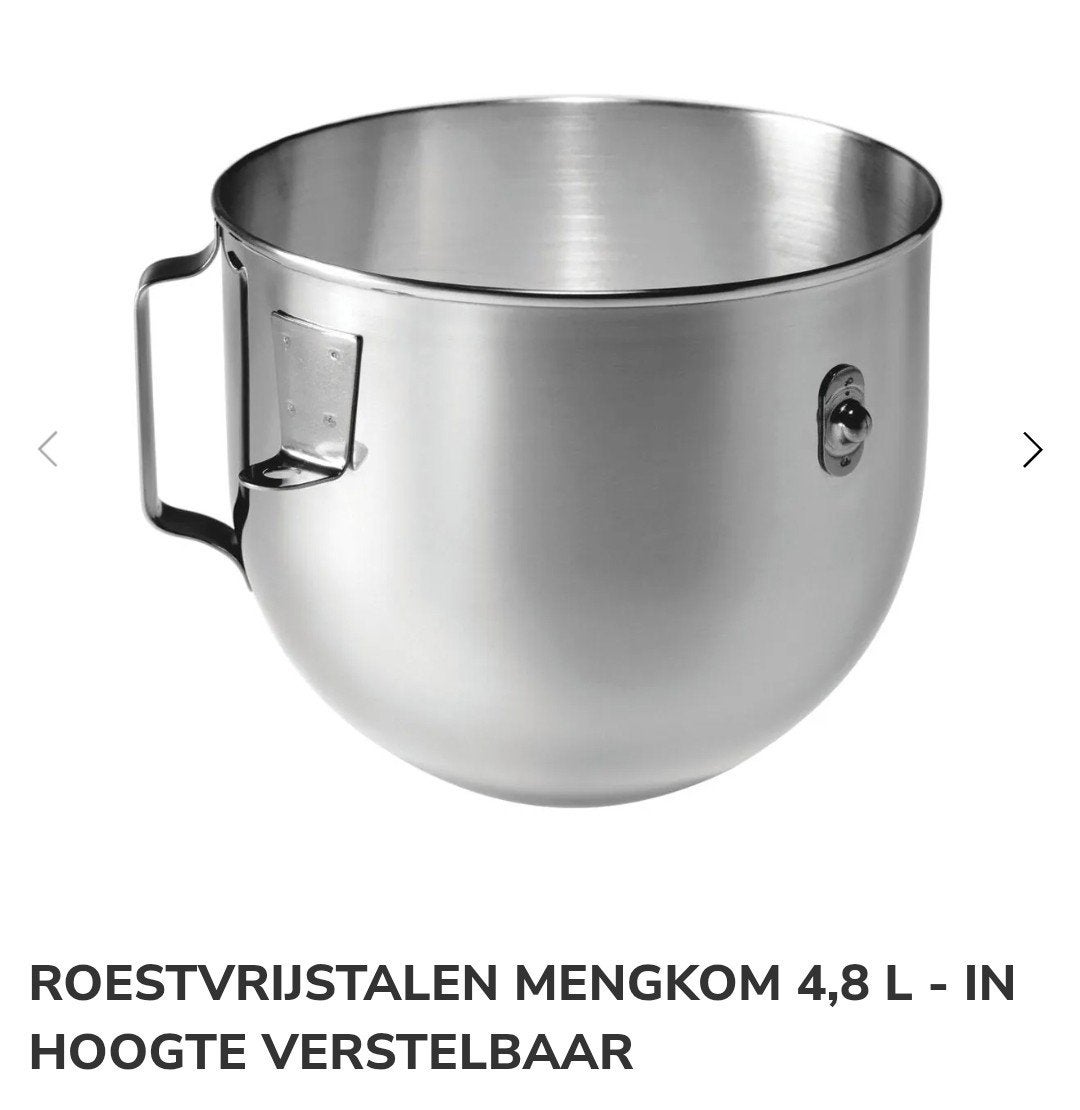gezocht mengkom voor kitchenaid 5KPM5 heavy duty, Ophalen of Verzenden, Gebruikt