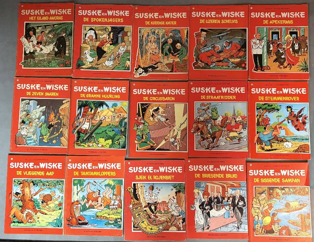 35 Suske en Wiske strips, Meerdere stripboeken, Ophalen of Verzenden, Gelezen, Willy Vandersteen