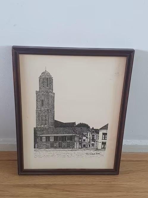 1979 Zwolle Arie de Boer Onze Lieve Vrouwetoren of Peperbus, Antiek en Kunst, Ophalen