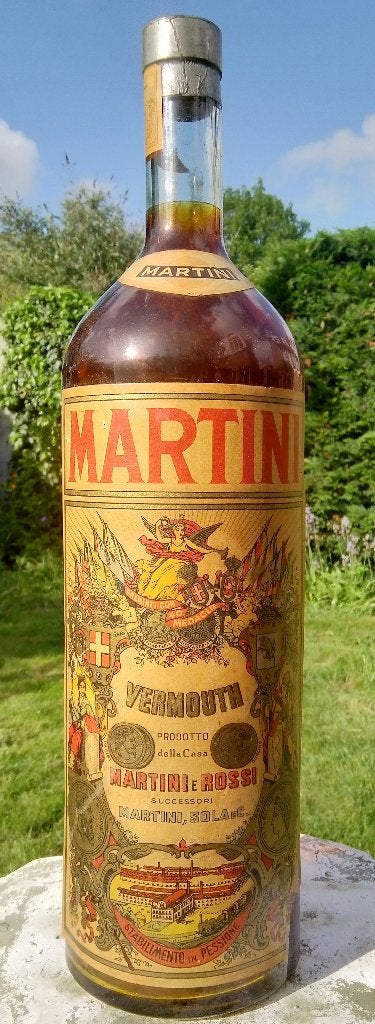 Vintage reclame Martini fles 1950's, Ophalen of Verzenden, Gebruikt, Verpakking