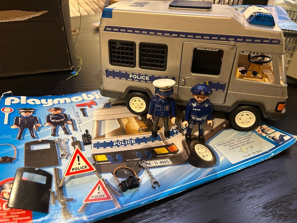 Playmobil politieauto set 4023, Ophalen, Gebruikt, Complete set, Voertuig
