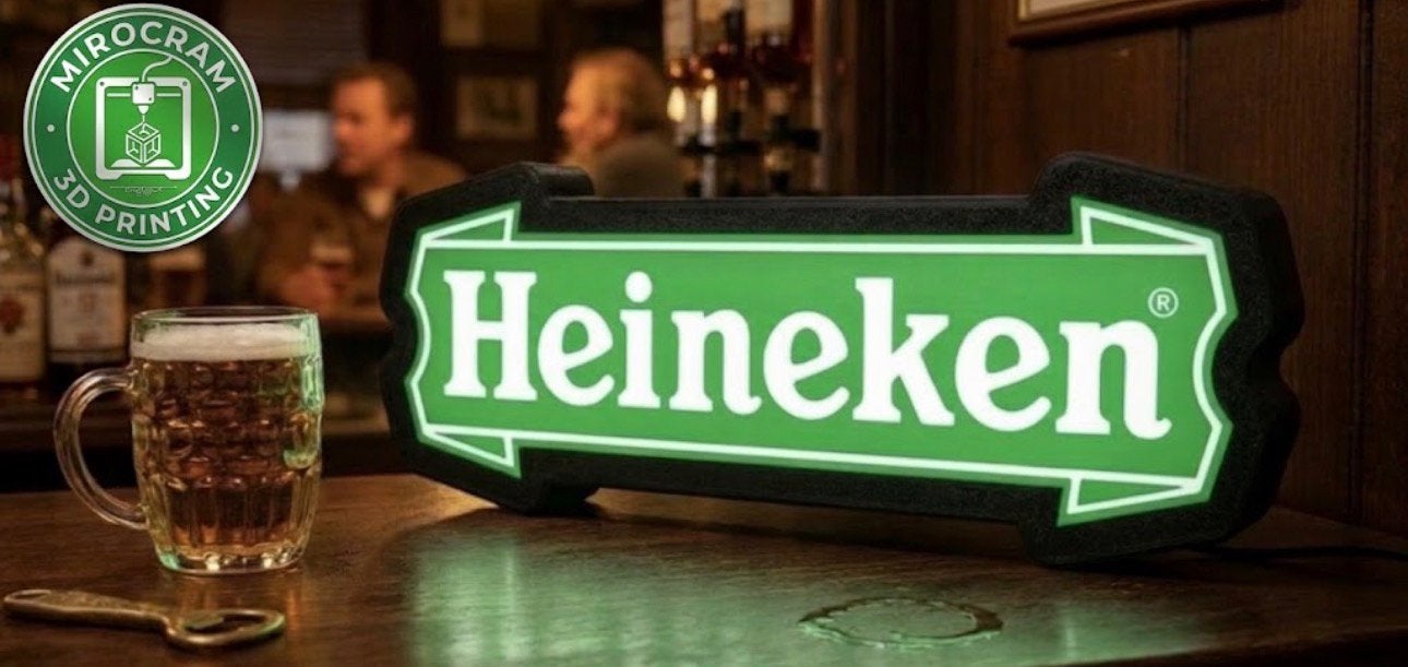 Heineken Lichtbak Reclamebord - Zo goed als nieuw, Verzenden, Zo goed als nieuw, Lichtbak of (neon) lamp