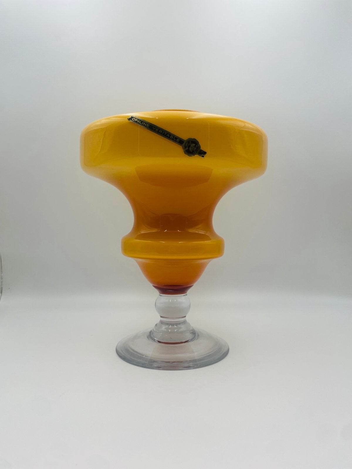 Murano Opaline Amber Vaas - 35cm, Ophalen of Verzenden