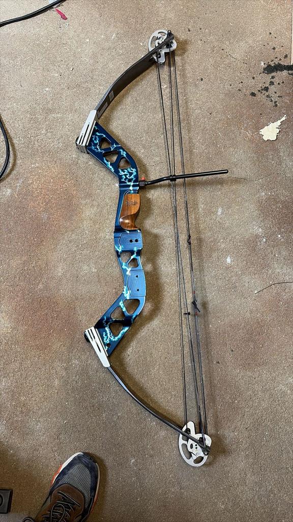 Compoundboog - Blauw/Zilver - Zo goed als nieuw, Ophalen, Zo goed als nieuw, Compoundboog