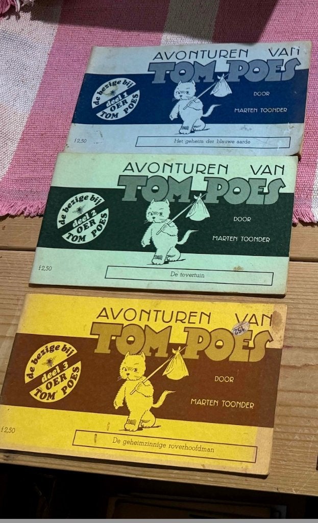 3 oude Oer Tom Poes boekjes – Marten Toonder, Ophalen of Verzenden