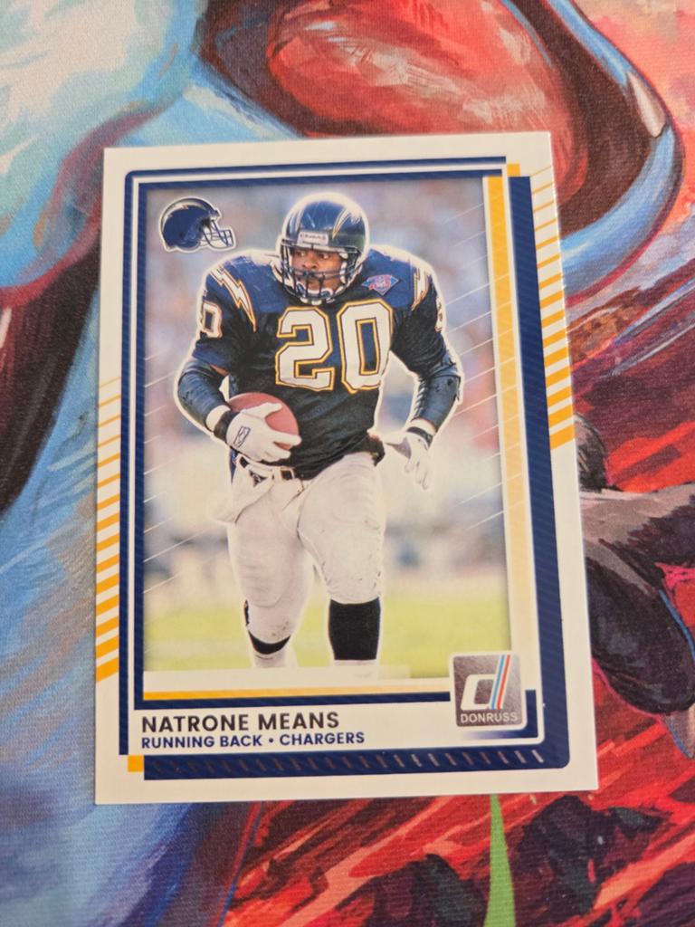 Panini Donruss Natrone Means Football Kaart, Ophalen of Verzenden, Zo goed als nieuw, Overige sporten, Spelerskaart