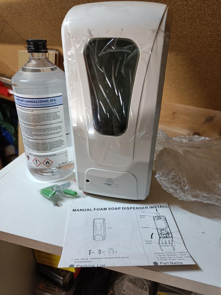 Nieuwe alcohol/zeep dispenser met handalcohol, Ophalen of Verzenden, Overige typen