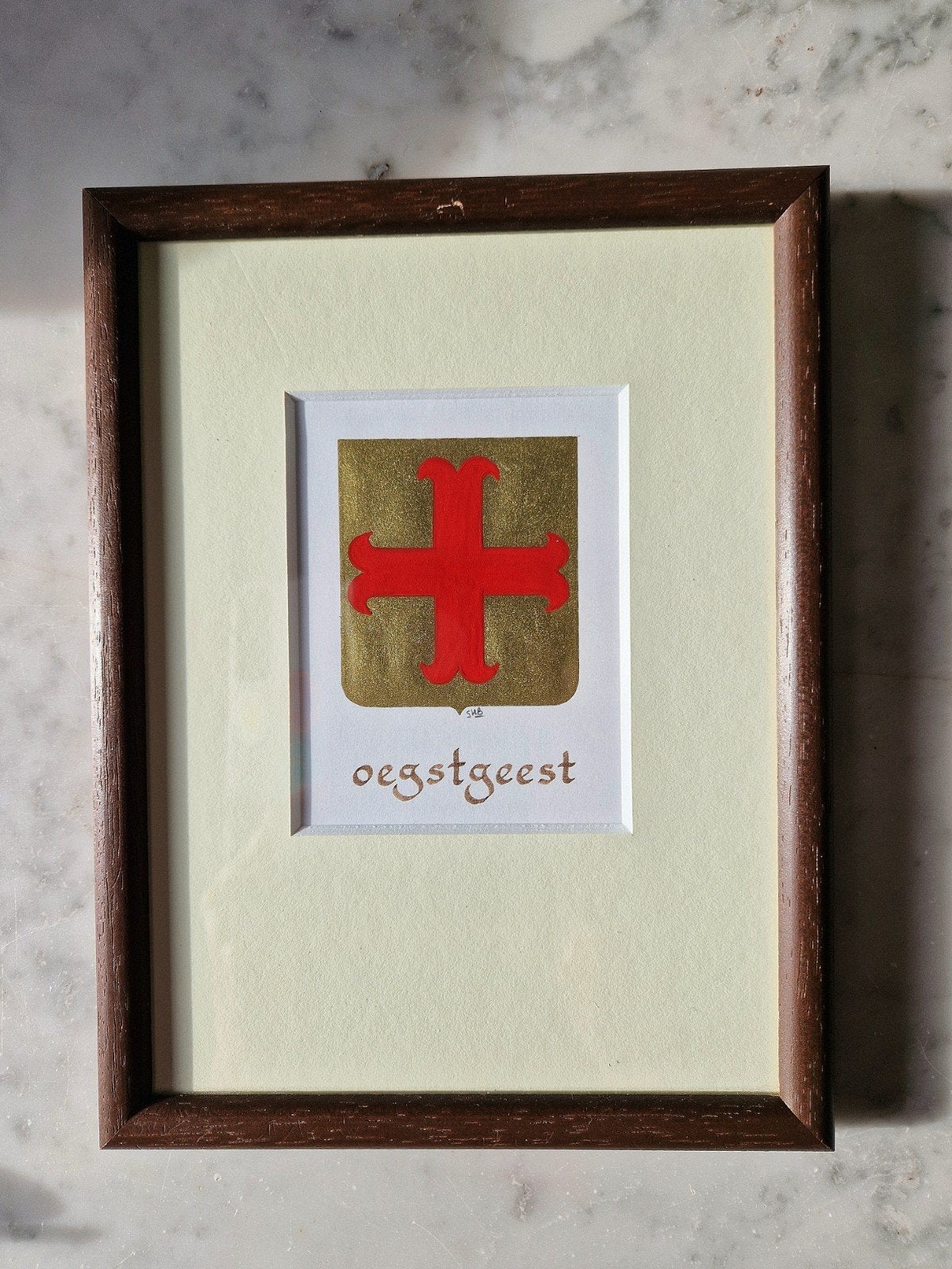 Wapen van Oegstgeest van Geerke Meijerink-Boeser, Antiek en Kunst, Kunst | Litho's en Zeefdrukken, Ophalen of Verzenden